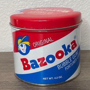 1993 TOPPS COMPANY, INC. ORIGINAL BAZOOKA BUBBLE GUM TIN WITH BAZOOKA JOE